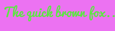Image with Font Color 5BE841 and Background Color EC72F2
